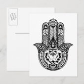 Geïnspireerd Hamsa-symbool Briefkaart (Voorkant / Achterkant)
