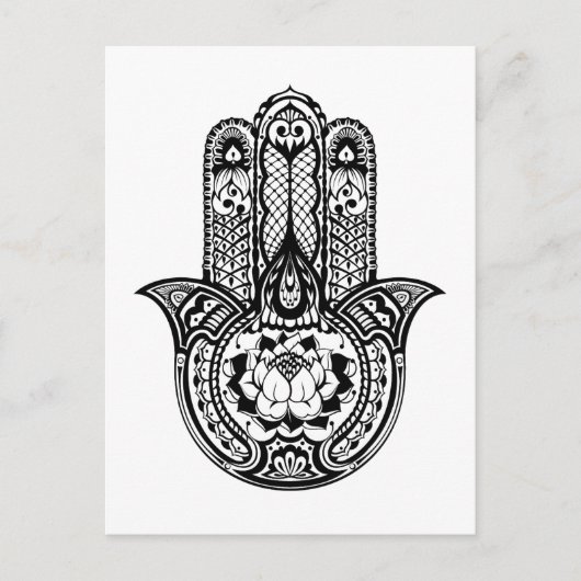 Geïnspireerd Hamsa-symbool Briefkaart (Voorkant)
