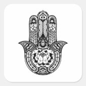 Geïnspireerd Hamsa-symbool Vierkante Sticker (Voorkant)