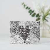 Geïnspireerd hart briefkaart (Staand voorkant)