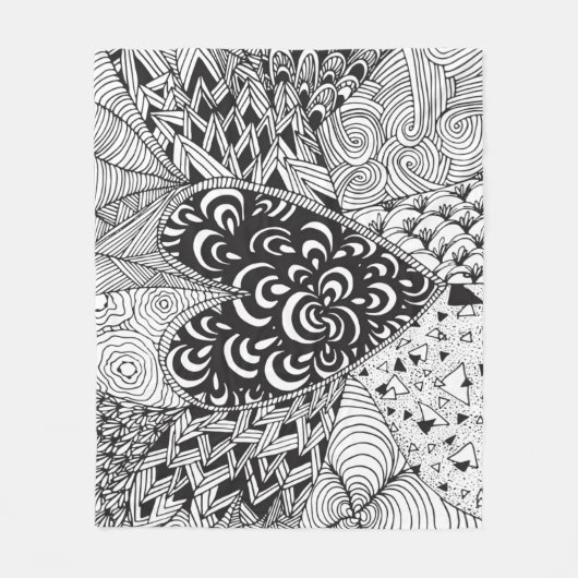 Geïnspireerd hart fleece deken (Voorkant)