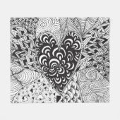 Geïnspireerd hart fleece deken (Voorkant (Horizontaal))