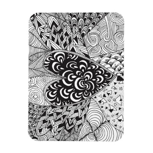 Geïnspireerd hart magneet (Verticaal)