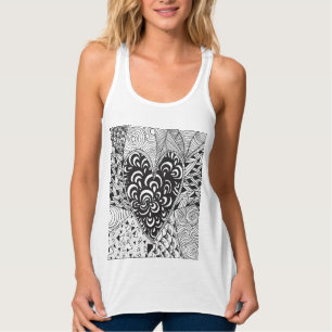 Geïnspireerd hart tanktop