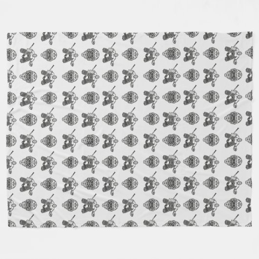  geïnspireerd Hockey Goalie en Masker Pattern Fleece Deken (Voorkant (Horizontaal))