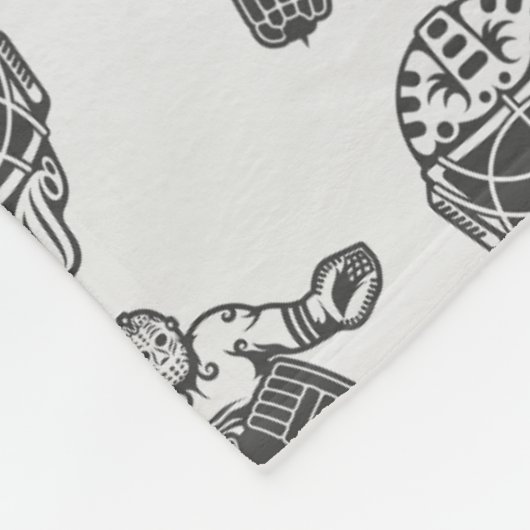  geïnspireerd Hockey Goalie en Masker Pattern Fleece Deken (Hoek)