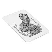 Geïnspireerd hoofd van konijn in krans magneet (Rechterzijde)