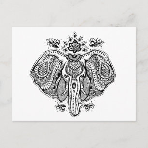 Geïnspireerd  Indische olifant Briefkaart