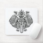 Geïnspireerd  Indische olifant Muismat (Met muis)