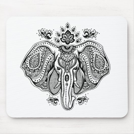 Geïnspireerd  Indische olifant Muismat (Voorkant)