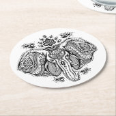 Geïnspireerd  Indische olifant Ronde Kartonnen Onderzetter (Gebogen)