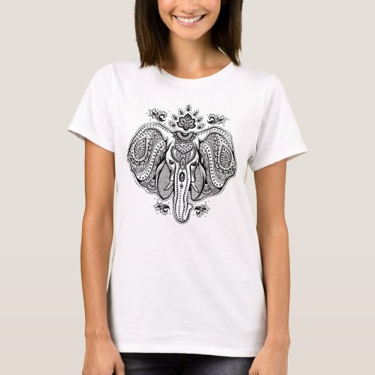 Geïnspireerd Indische olifant T-shirt (Voorkant)