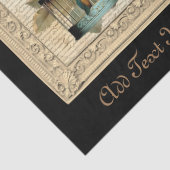 geïnspireerd ingelijste vogel- en kooiscript tissuepapier (Detail)