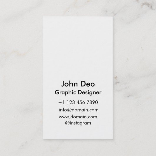 Geïnspireerd iOS Visitekaartje (Achterkant)