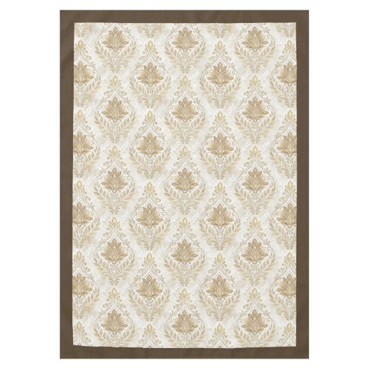  geïnspireerd ivoor Damask Delicate Waterverf Tafelkleed (Voorkant)
