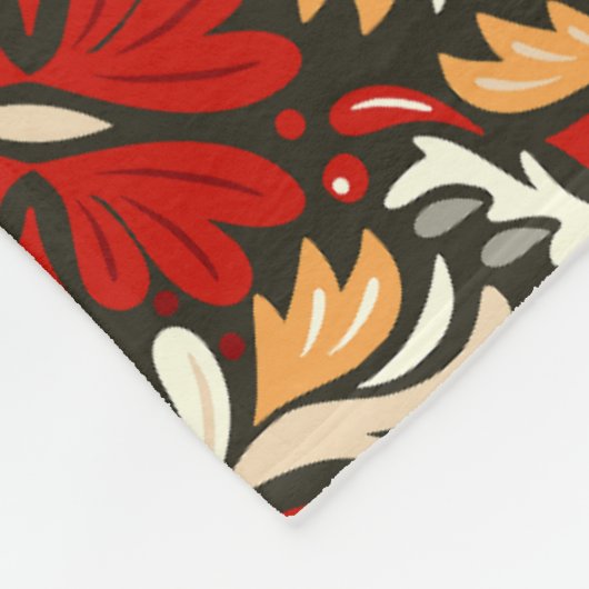  geïnspireerd kerstbloempatroon fleece deken (Hoek)