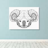 Geïnspireerd Koala Beer 6 Canvas Afdruk (Insitu (Houten vloer))