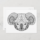 Geïnspireerd Koala Beer Briefkaart (Voorkant / Achterkant)