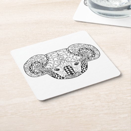 Geïnspireerd Koala Beer Kartonnen Onderzetters (Schuin)