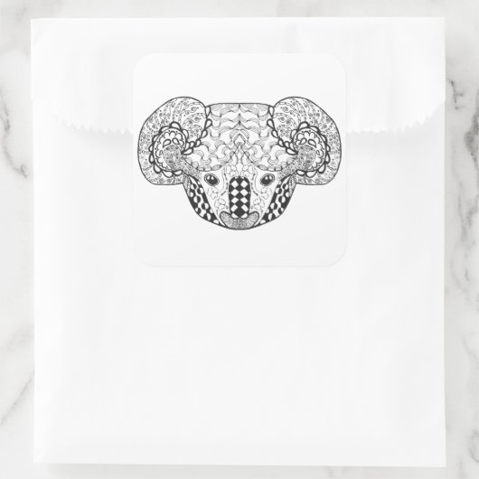 Geïnspireerd Koala Beer Vierkante Sticker (Tas)