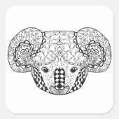 Geïnspireerd Koala Beer Vierkante Sticker (Voorkant)