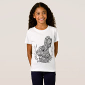 Geïnspireerd konijnenhoofd in Wreath T-shirt (Voorkant volledig)