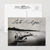 geïnspireerd Lake Michigan Beach Briefkaart (Voorkant / Achterkant)