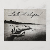  geïnspireerd Lake Michigan Beach Briefkaart (Voorkant)