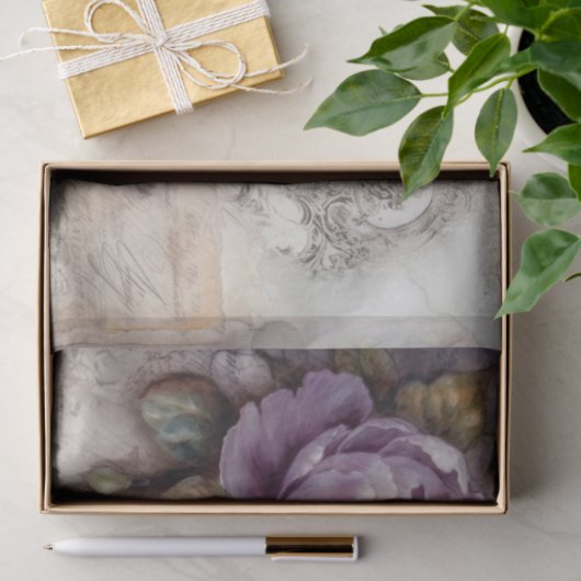  geïnspireerd lavendel pioenen tissuepapier (Geschenk)