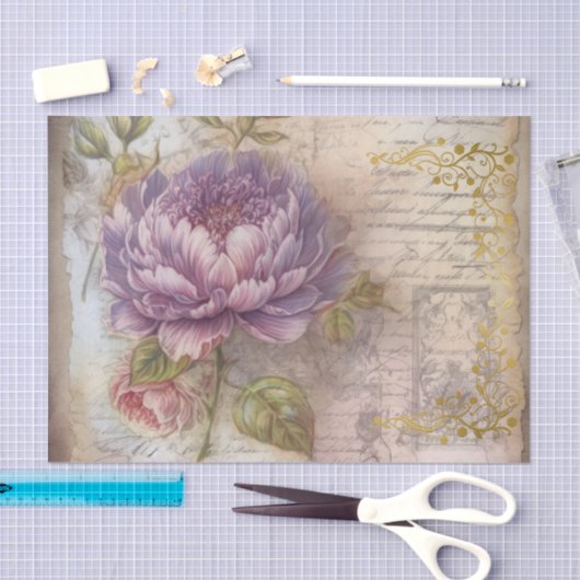  geïnspireerd lavendel pioenen tissuepapier (Craft)