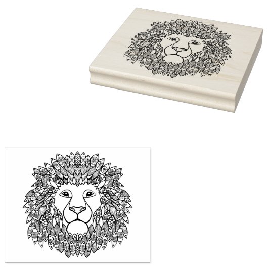 Geïnspireerd leeuwenhoofd rubberstempel (Gestempeld)