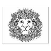 Geïnspireerd leeuwenhoofd rubberstempel (Afrduk)