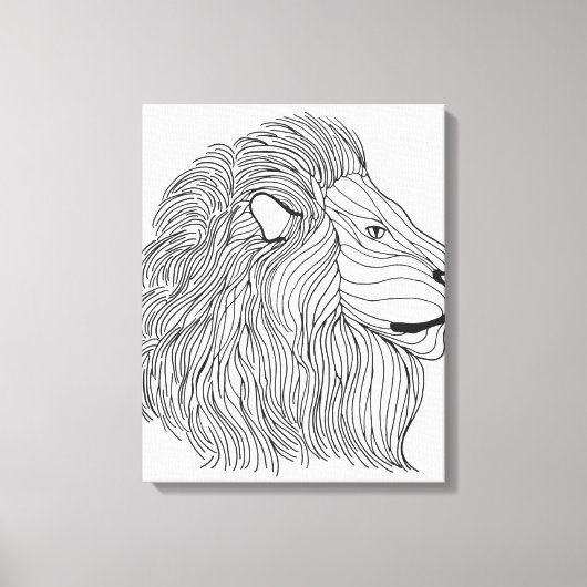 Geïnspireerd Leeuwenkop 30 Canvas Afdruk (Voorkant)