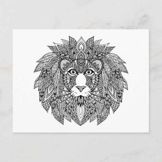 Geïnspireerd leeuwhoofd 4 briefkaart (Voorkant)