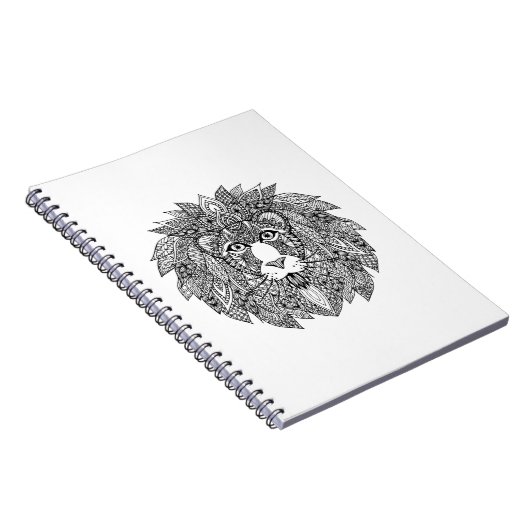 Geïnspireerd leeuwhoofd 4 notitieboek (Rechterzijde)