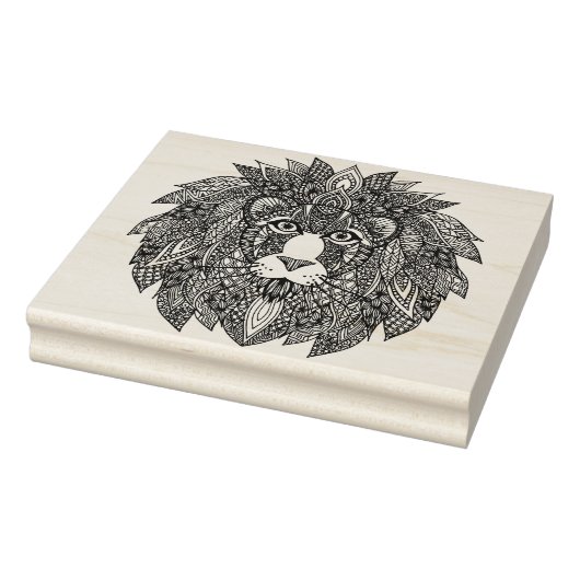 Geïnspireerd leeuwhoofd 4 rubberstempel (Stempel)