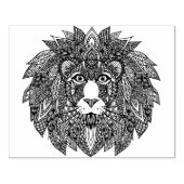Geïnspireerd leeuwhoofd 4 rubberstempel (Afrduk)