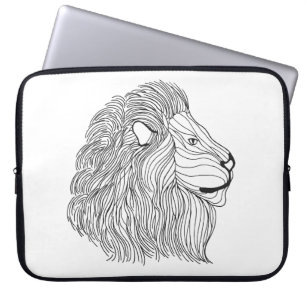 Geïnspireerd leeuwhoofd 5 laptop sleeve