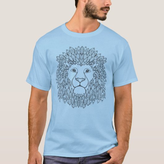 Geïnspireerd leeuwhoofd t-shirt (Voorkant)