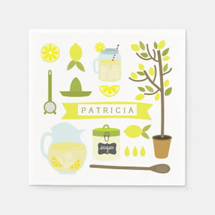 geïnspireerd limonadepatroon servetten