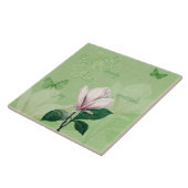 Geïnspireerd Magnolia Floral Tegeltje (Zijkant)