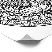 Geïnspireerd Mandala Autumn Oak Leaf 2 Poster (Hoek)