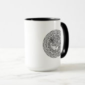 Geïnspireerd Mandala Autumn Oak Leaf Mok (Voorkant rechts)