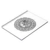 Geïnspireerd Mandala Autumn Oak Leaf Notitieboek (Linkerzijde)