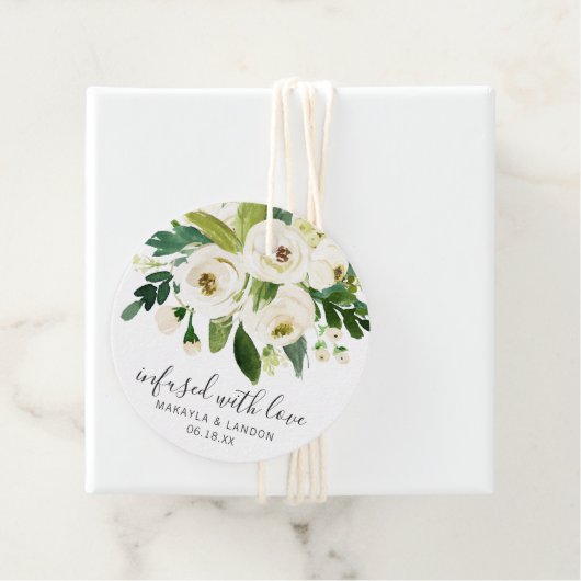 Geïnspireerd met liefdesbruin huwelijk bedankjes labels (In situ)