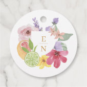 Geïnspireerd met liefdesCitrus en Floral Weddensch Bedankjes Labels (Achterkant)