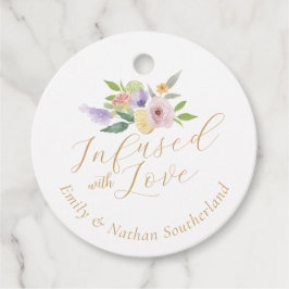 Geïnspireerd met liefdesCitrus en Floral Weddensch Bedankjes Labels