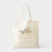Geïnspireerd met liefdesCitrus en Floral Weddensch Tote Bag (Voorkant)