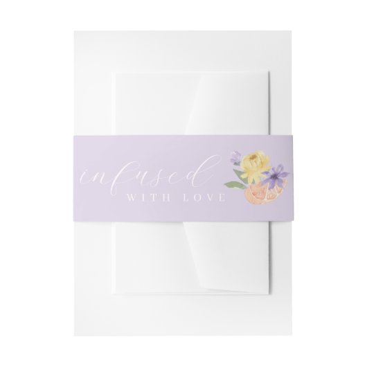 Geïnspireerd met Love Cocktail Citrus Florals Lave Uitnodigingen Wikkel (Voorkant Voorbeeld)