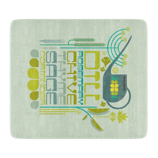 geïnspireerd, moestuin, kruid snijplank (Voorkant)